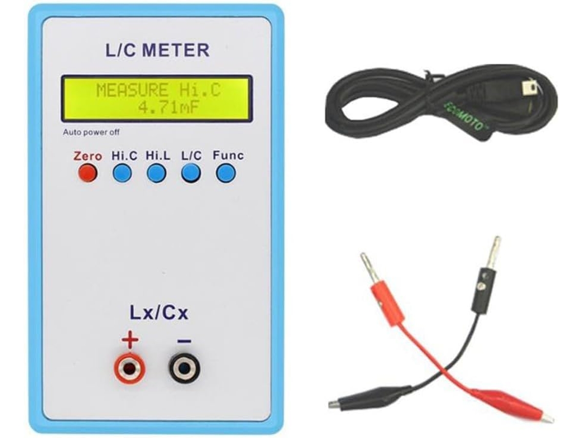Medidor De Inductancia Lcd Lc 200a Con Capacitancias De 1 Pf, 100 Mf Y 1 H 100 H.