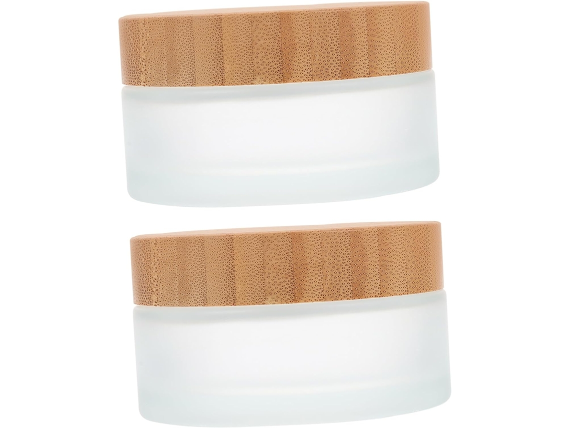 Tarros De Cristal De 2 Piezas Para Cosméticos, Ideales Para Cremas Labiales Y Faciales O Como Recipientes De Almacenamiento.