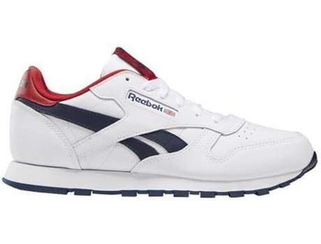 Zapatillas REEBOK Classic Leather Niños (34.5 - Blanco y Azul)