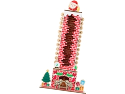 Calendario De Navidad De Madera Con Forma De Papá Noel Para Chimenea