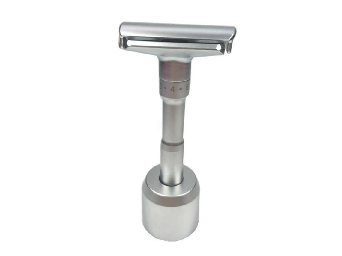 Soporte plateado para maquinilla de afeitar de seguridad, soporte para maquinilla de afeitar Hengjian