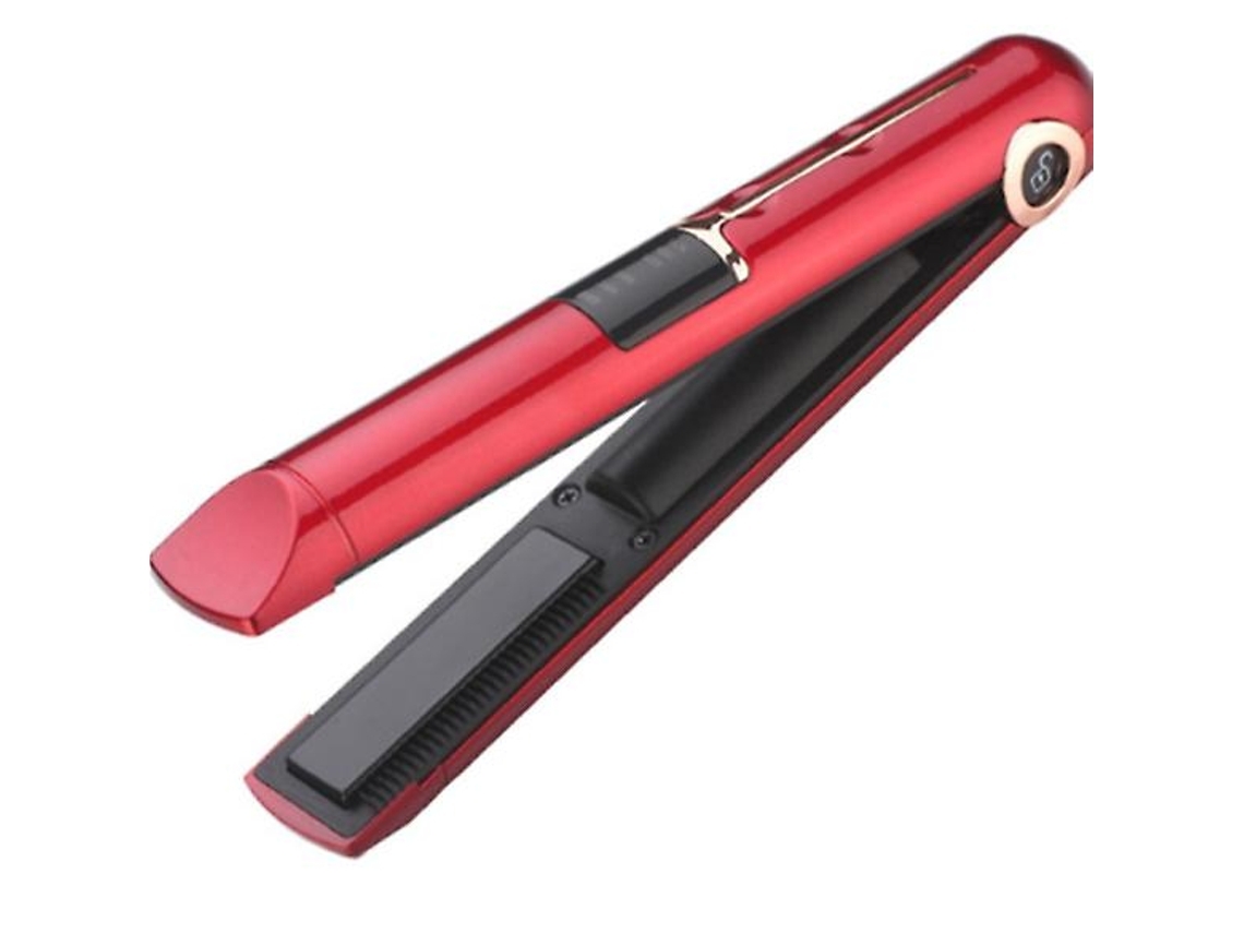Plancha de pelo inalámbrica recargable por USB Plancha de pelo lacio inalámbrica Mini batería de cerámica Tamaño de temperatura ajustable de YEMAESRE