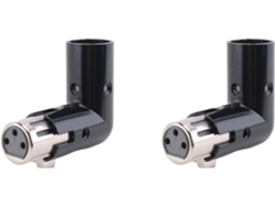2 Adaptadores Giratorios Xlr Con Conectores Metálicos Dobles Macho Y En Forma De L, 4 Posiciones Ajustables.