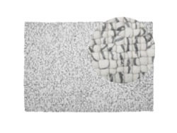 Alfombra BELIANI Amdo de Lana Gris 160x230