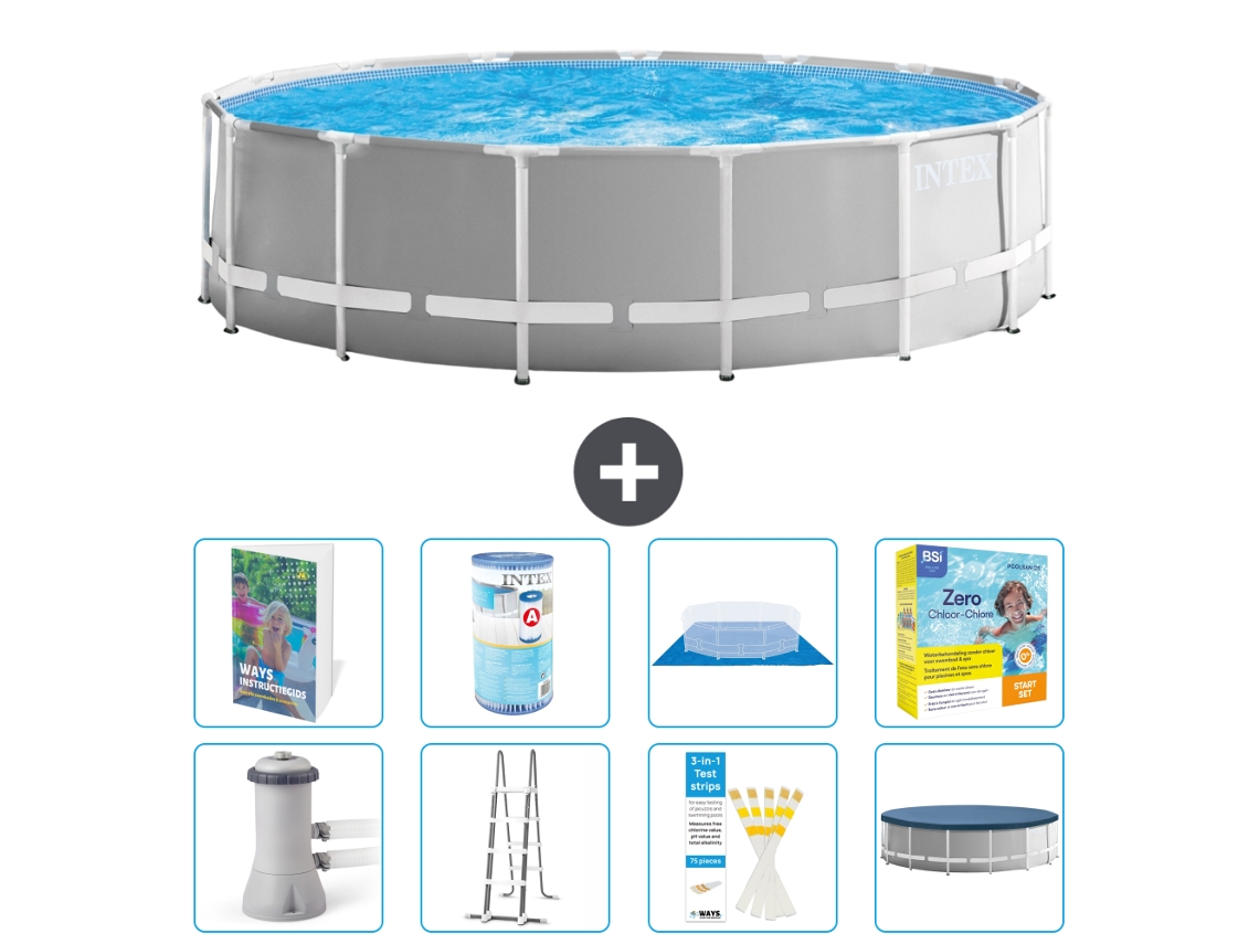 Intex Piscina Prism Frame Redonda - 457x122 Cm - 9-peças S572