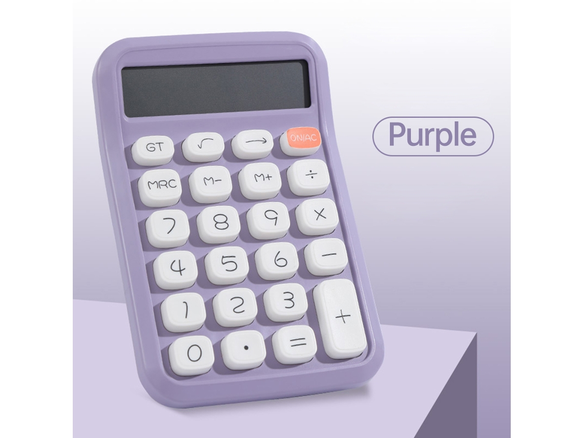 Bonita Calculadora De 12 Dígitos Con Gran Pantalla Lcd Y Botones Redondos Con Efecto Degradado, Ideal Para La Escuela, La Oficina Y El Hogar.