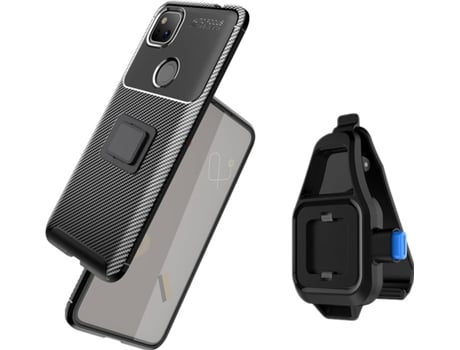 Funda Google Pixel 4A Rugged Carbon con Soporte para la Cintura Negro