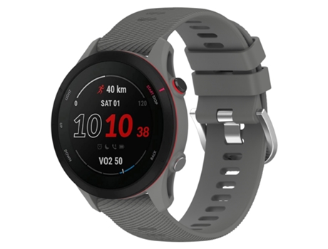 Correa de reloj inteligente para Samsung Galaxy Watch 42 mm 20 mm Correa de reloj de silicona suave de color sólido (gris oscuro)
