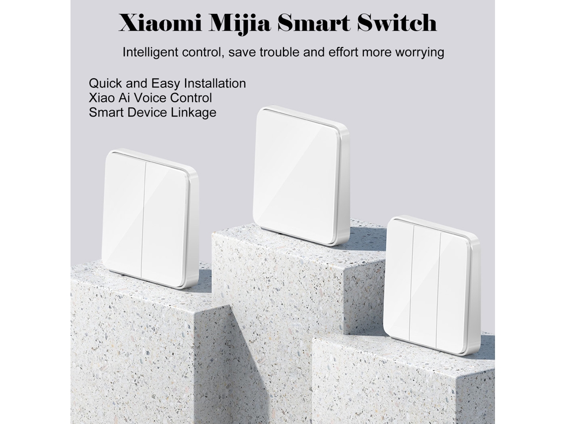 Llave Inteligente Xiaomi Mijia, Control Remoto Por Voz, Compatible Con Aplicación, Inalámbrica, Puerta De Enlace Bt Mesh, Blanca