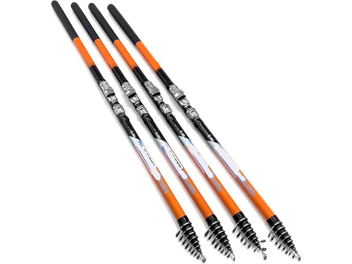 Caña De Pescar, Pescar Telescópica Fibra Carbono, Accesorios Para Exteriores, Resistente, Ligero, Portátil
