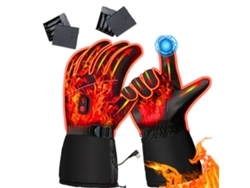 Guantes térmicos USB impermeables con malla táctica, 3 niveles de temperatura, para hombres y mujeres, invierno, motociclismo, senderismo y camping.