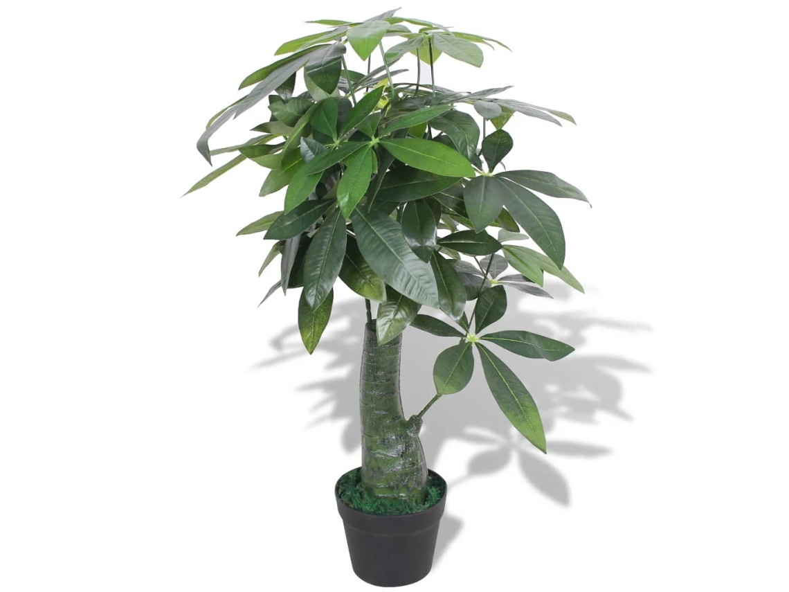 Árbol De La Fortuna Artificial Con Macetero 85 Cm Verde