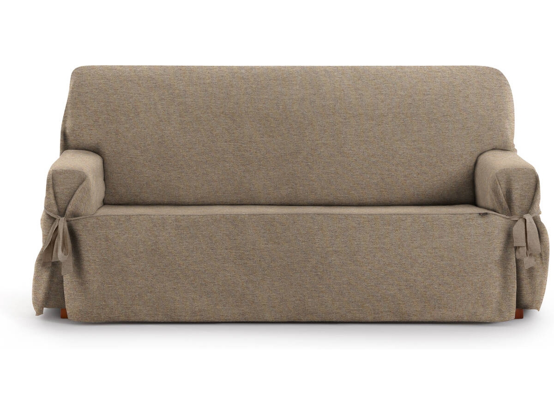 Funda de Sofá 2 Plazas EYSA Universal Premium Valeria Tejido Elástico (180 x 70 x 110 cm - Poliéster y Algodón - Beige)