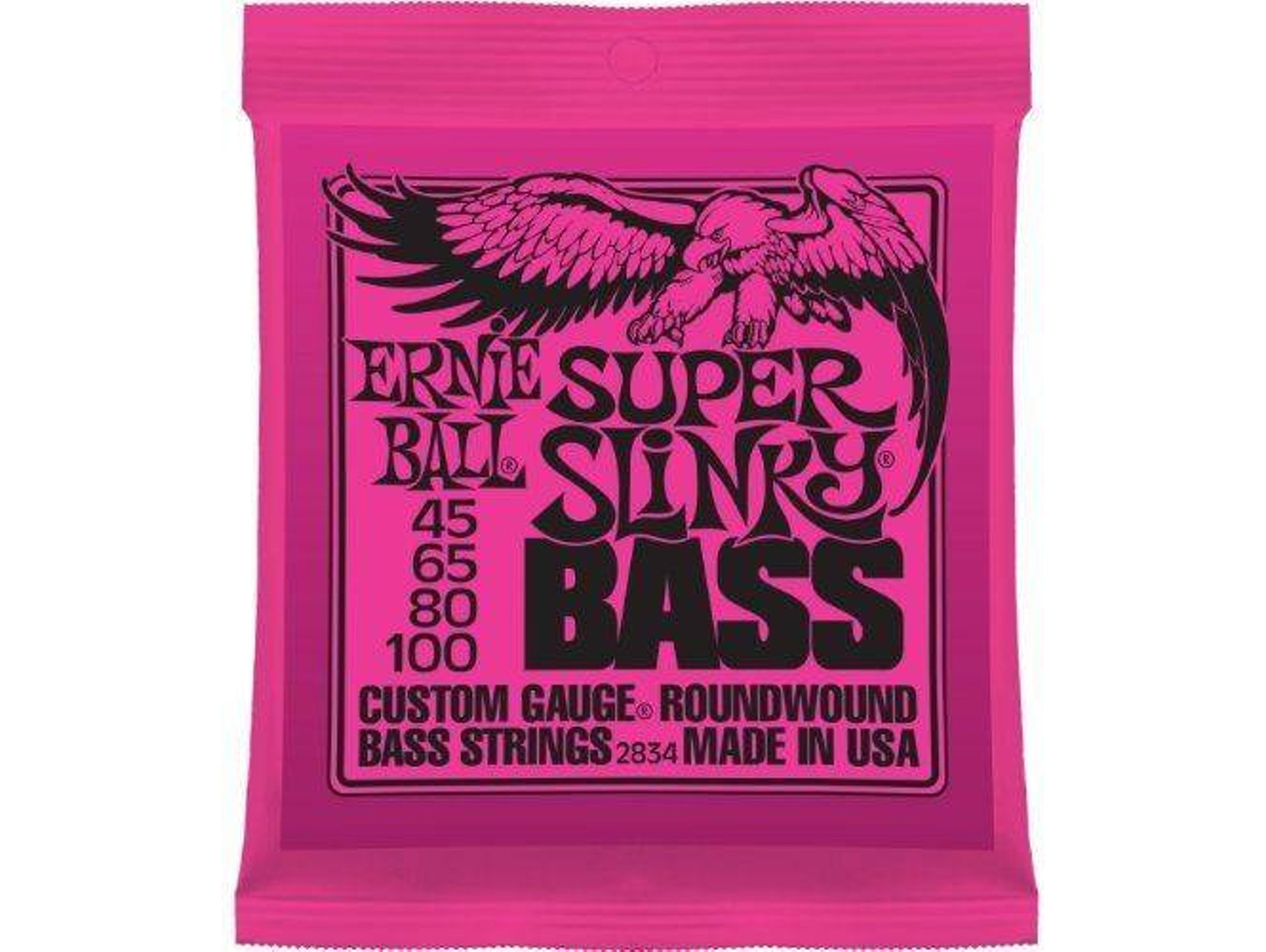 Juego de Cuerdas Bajo Eléctrico ERNIE BALL Slinky Bass (045 - .065 - .080 - .0100 - Níquel)