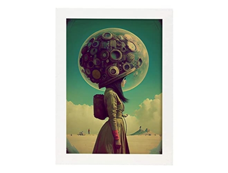 NACNIC Poster Detector En Estilo Surrealismo Cinematográfico Ilustraciones Y Grabados De Historieta Abstracta Y Artística A3 Marcos Blancos