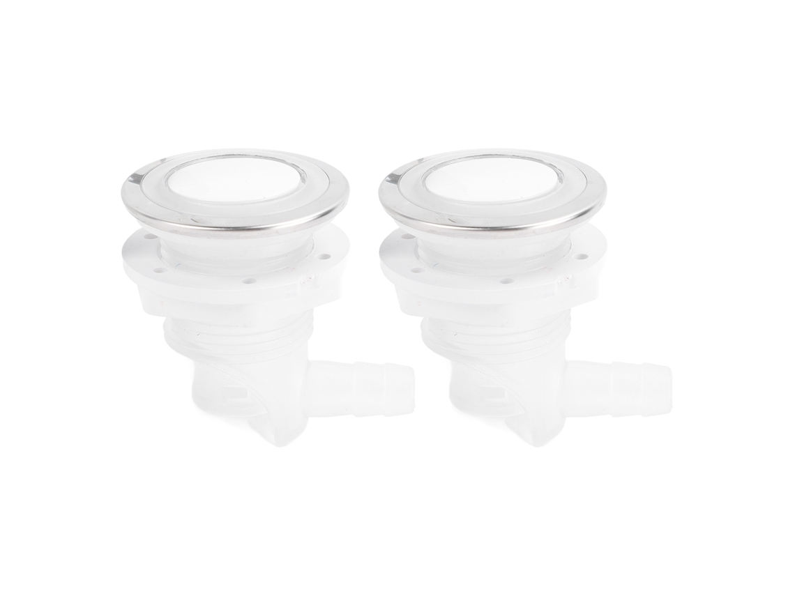 2 Boquillas De Burbujas De 44 Mm Con Tapa Blanca, Rosca De 30 Mm Y Conector De 10 Mm Para Bañera, Spa Y Piscina.