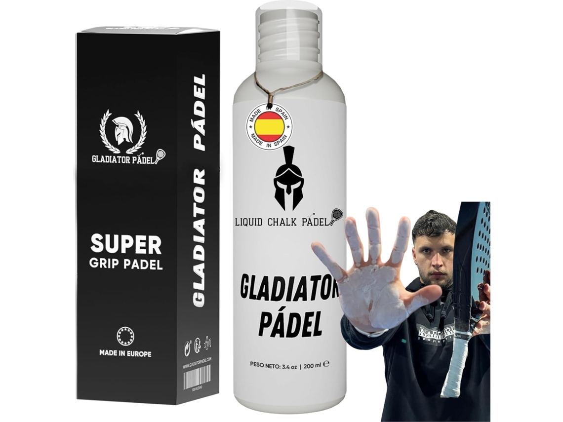 Spray Antideslizante para Pádel GLADIATOR Pádel Magnesio Antisudor Pádel - Mejora El Grip de La Pala, Proporciona Máximo Agarre y Evita Manos Sudorosas