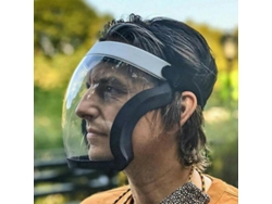 Máscara Facial De Protección Transparente Con Casco Para Ciclismo Active Shield Azul Ak