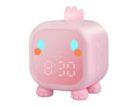 ELKUAIE Reloj despertador para niños con luz nocturna, 6 tonos de llamada, reloj despertador Digital de dinosaurio azul, reloj de entrenamiento par...