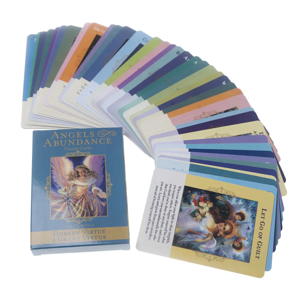 Juego De Mesa Para Fiestas De Entretenimiento Con Cartas Del Tarot Abundancia,oráculo De Los Ángeles Y Adivinación Guiada En Pdf(44 Cartas/caja