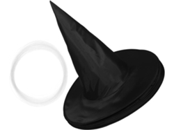 12 Sombreros De Bruja Negros Para Halloween Con Cordón Para Colgar, Accesorio De Disfraz Portátil