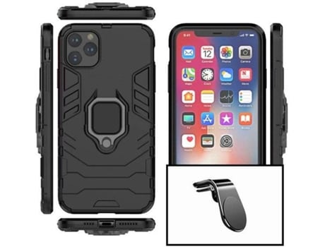 Carcasa + Soporte L Safe Driving iphone 13 Pro Max PHONECARE Military Defender Negro