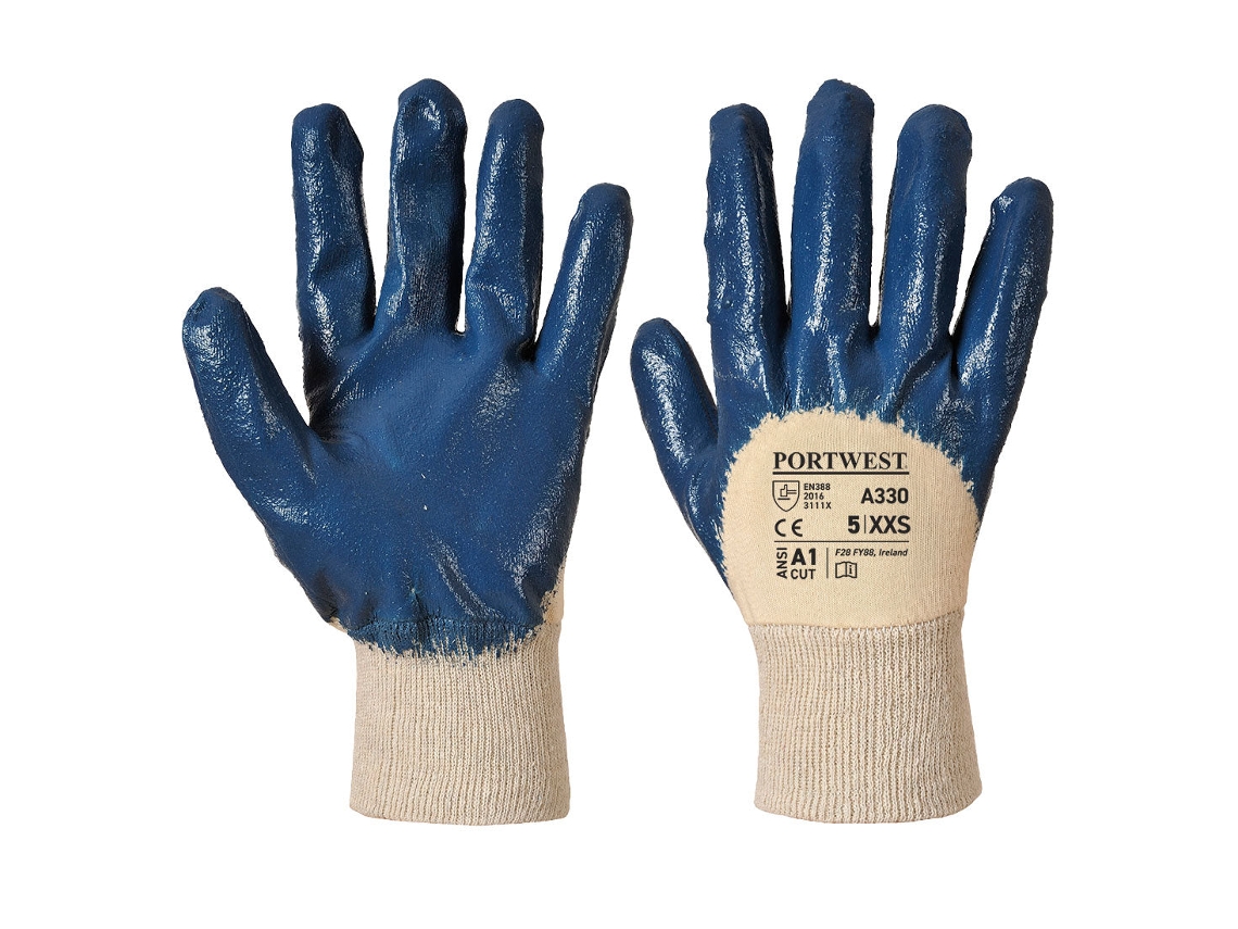 Guantes de nitrilo ligeros con puños elásticos, comodidad y ajuste perfecto / Azul marino / M Portwest
