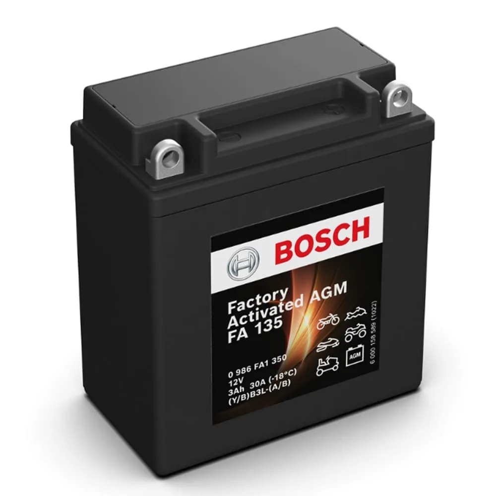 Batería de Moto BOSCH FA135 (YB3L-A/B) 3Ah 30A 12V