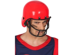 Casco DISFRAZZES Rugby Rojo Con Protector