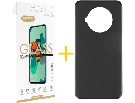 Kit Funda + Protector de Pantalla Xiaomi Mi 10T Lite 5G / Mi 10i 5G ACCETEL Cristal Templado 8704 Negro