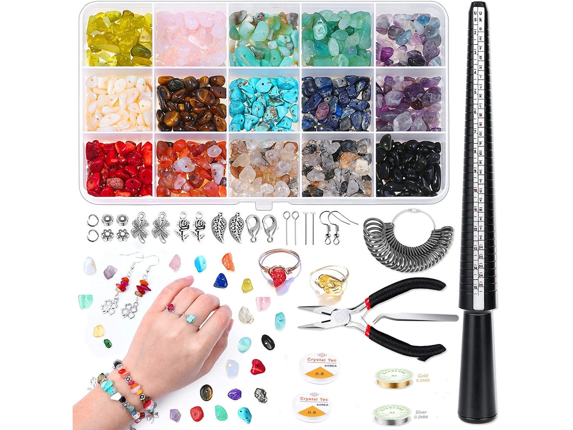 Kit Para Crear Joyas Con Piedras Preciosas, Piedras De Cristal Para Hacer Joyas, Alicates Y Herramientas Para Joyería, Pulseras Para Niñas, Joyería Pa