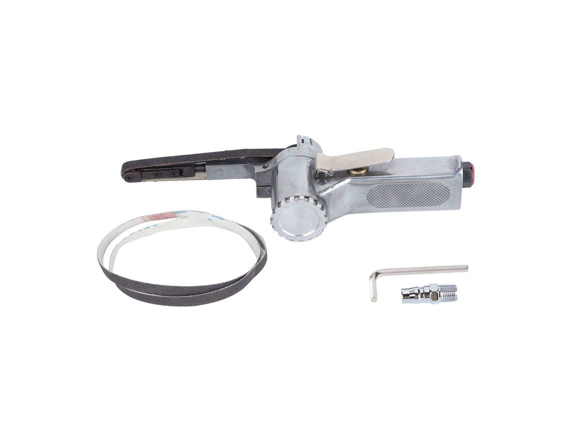 Lijadora De Banda Aire De Acero Inoxidable De 10 Mm Y 360°, Herramienta Manual Con Papel De Lija De Grano 60, 80 Y 120.