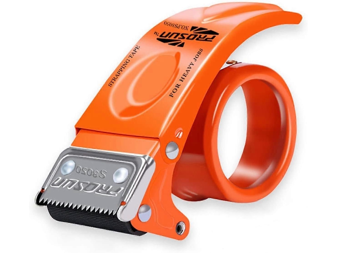 Dispensador manual de cinta adhesiva para embalaje, 50 mm, portátil, naranja, Zegoods GOKOCO (2 pulgadas)