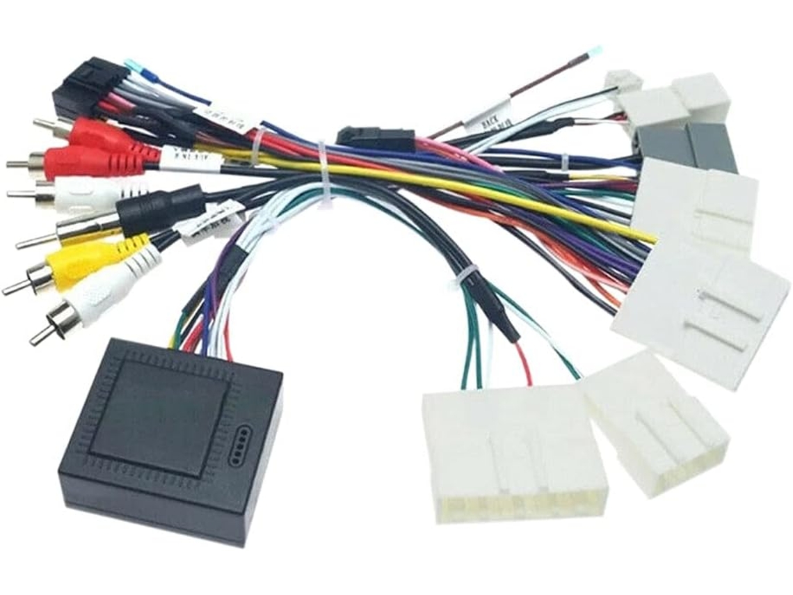 Cableado De 16 Pines Para Autorradio Android Con Accesorios Y Caja Canbus Para Tiida 2014-2017