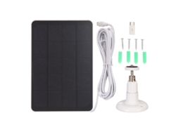 Panel Solar Para Cargador De Cámara, Resistente Al Agua Ip65, 5v 4w, Alta Eficiencia, Micro Usb C, Color Blanco.
