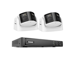 Cámara de seguridad de 8 MP con doble lente panorámica de 180 grados, 8 canales, NVR, 2 kits A
