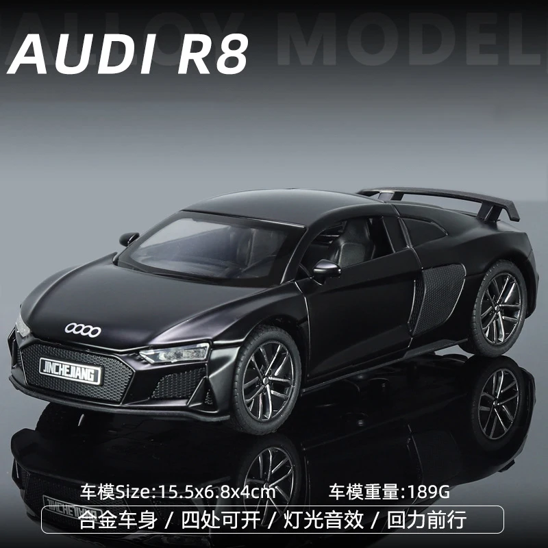 (negro) Modelo De Coche De Juguete De Aleación Supercar A Escala 1:32, Fundición A Presión De Metal.