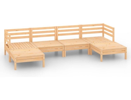 Conjunto 6 de muebles de jardín VIDAXL madera maciza de pino