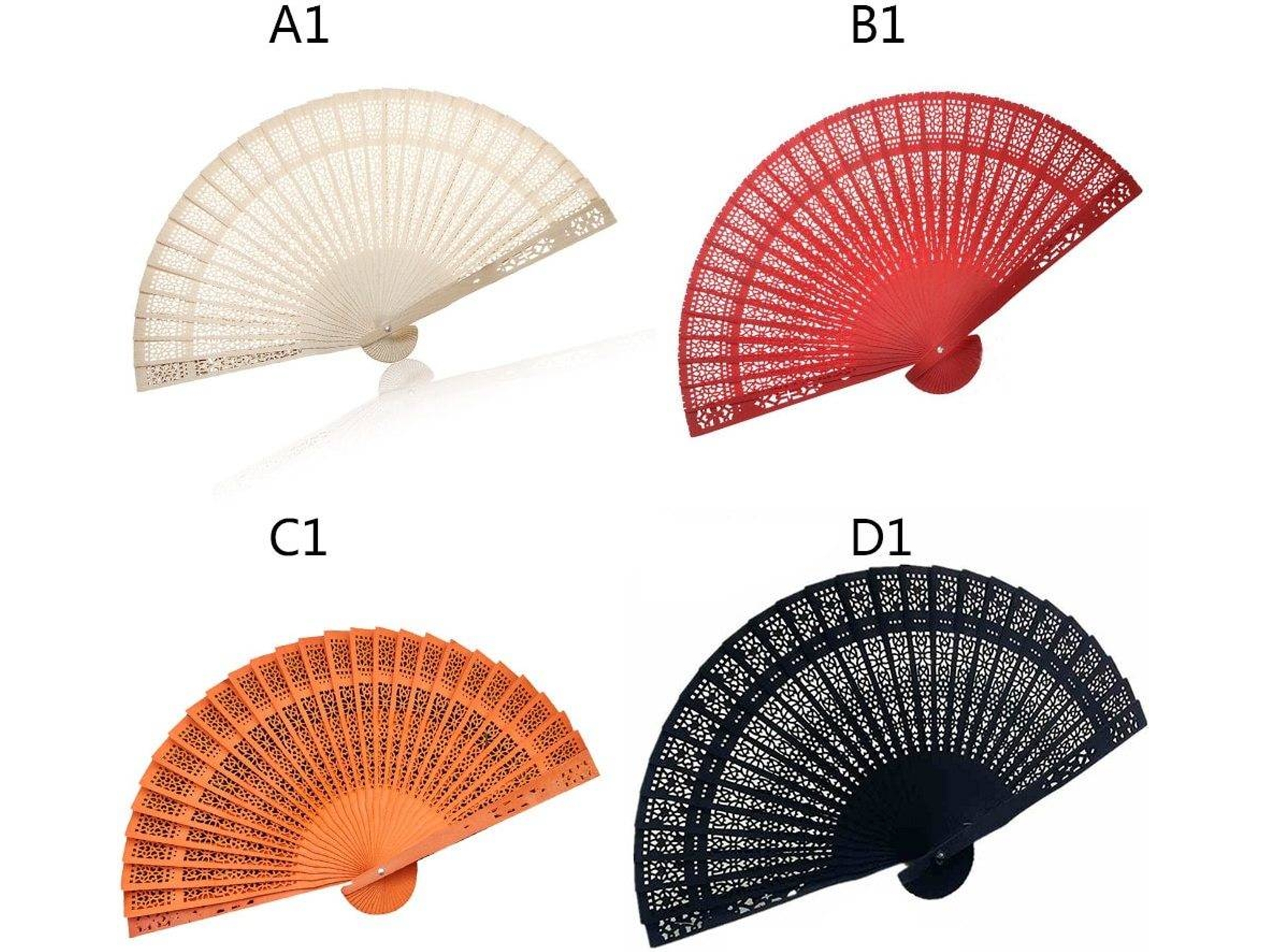 Abanico de Madera HEAN Multicolor