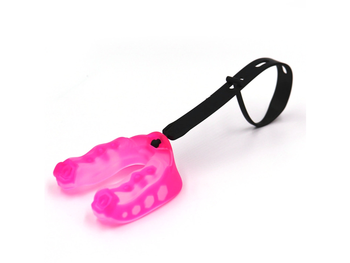 Protector Bucal Deportivo Con Correa De Eva Para Boxeo, Baloncesto, Fútbol Y Hockey - Rosa
