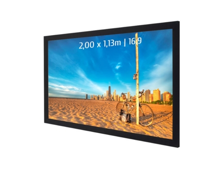 Pantalla de proyección fija con marco 2,00x1,13m, Formato 16/9