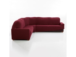 Maxifundas Fundas De Sofa Chaise Longue. Funda Sofá Rinconera Relive Color Burdeos. Funda Protectora Súper Elástica Para Sofá Rinconera.