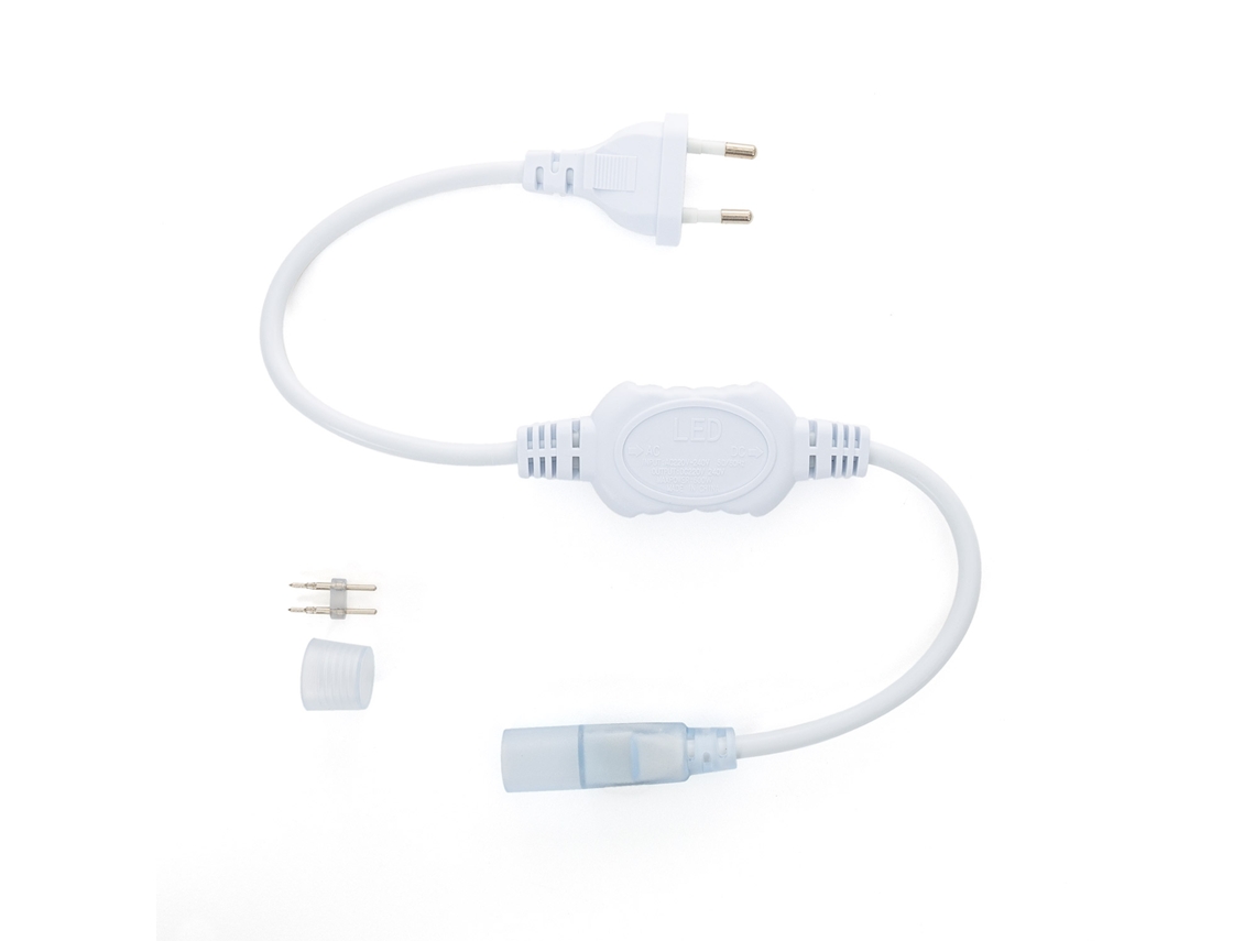 Cable rectificador para tira LED neón regulable 220v Sflex8 blanco