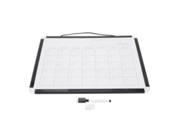 Calendario Mensual, Pizarra Blanca Magnética Portátil De Doble Cara Con Marco De Aluminio Negro Para Pared, Ideal Para El Hogar.