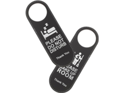Juego De 2 Letreros De Cuero Negro Para Puertas, Estilo Moderno Y Decorativo, Recordatorio Claro Y Fácil De Leer.