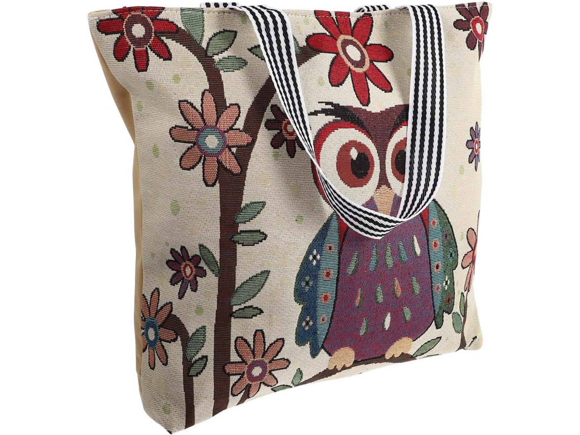 Bolso De Hombro Bordado Para Mujer, Bolso De Lona Versátil, Gran Capacidad, Duradero