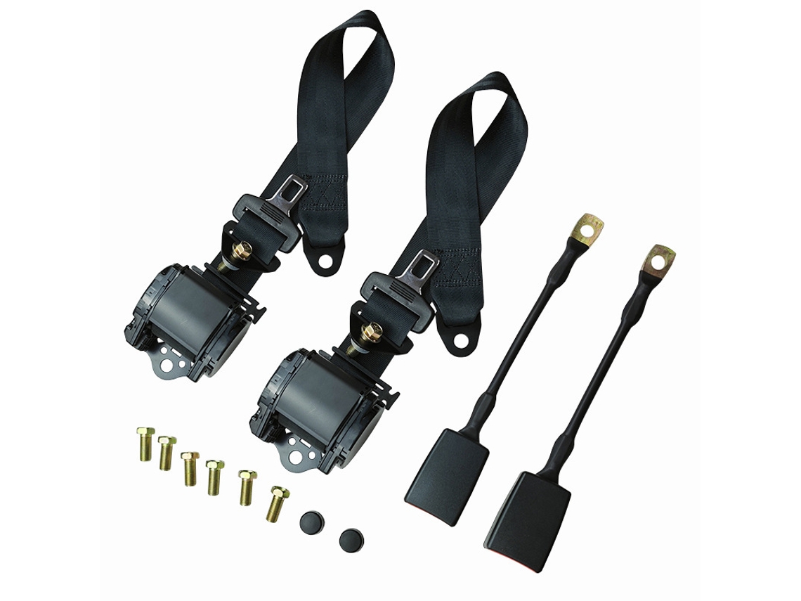 Cinturón De Seguridad Universal Ajustable De Tres Puntos Con Sistema De Retracción Automática Henten Home (2 Unidades)