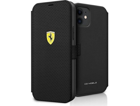 Funda Apple iPhone 12 Mini FERRARI Flip Cover (Negro)