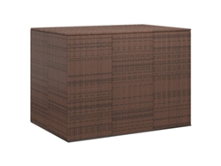 Baúl para cojines VIDAXL Marrón Poli Ratán (145x100x103 cm)