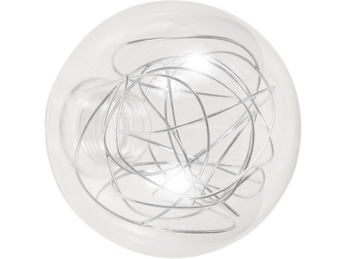 Lámpara De Araña Colgante Moderna Decorativa Con Forma De Globo De Cristal Transparente Y Alambre De Aluminio.